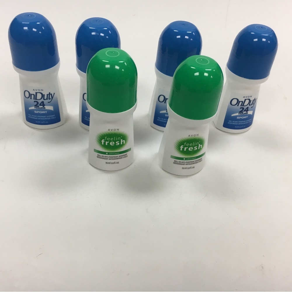 Set of Six Avon Roll On Antiperspirant Deoderant